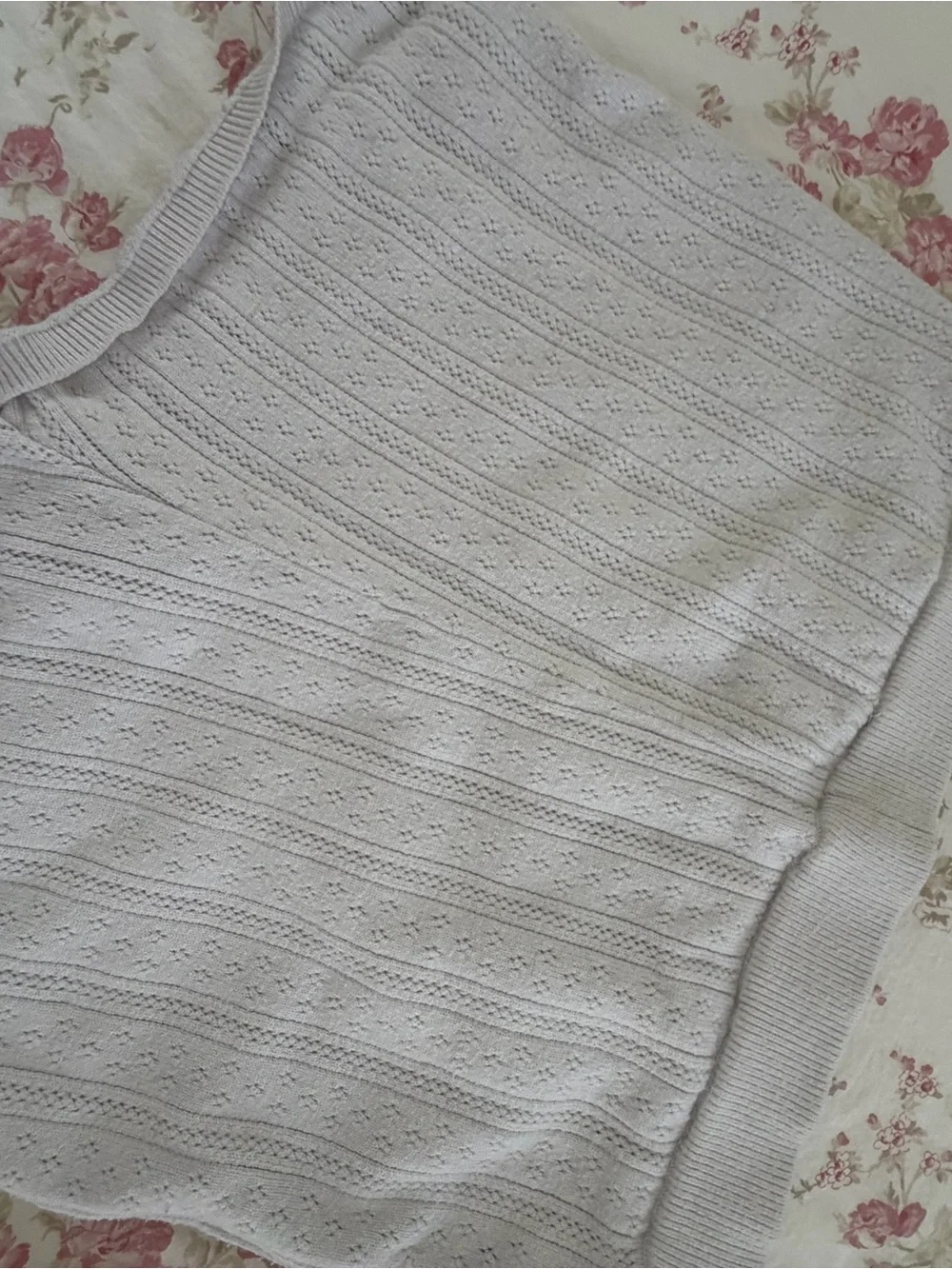 ALO Yoga Light Gray Scoop Neck Knit short
